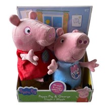 Peppa Pig and George Giggle N Wiggle Plush Stuffed Toys Dolls *New - £39.22 GBP