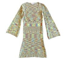 Lisa Says Gah Penny Mini Colorful Woven Stretch Dress Sweater Size Small... - $72.57