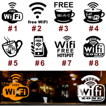 Free Wi-Fi Vinyl Decal Sticker Business Door Offices Store Window Internet Spot  - $4.74+