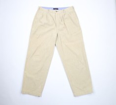 Vintage 90s Tommy Hilfiger Mens 36x29 Distressed Pleated Wide Leg Corduroy Pants - £55.52 GBP