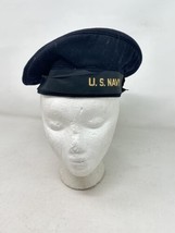 WW II US Navy Wool Beret Hat with Leather Band Sailors Name - Men Size 6... - £54.47 GBP