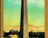 Bunker Hill Monument Boston Massachusetts MA Gilt Border 1906 UDB Postca... - $4.07