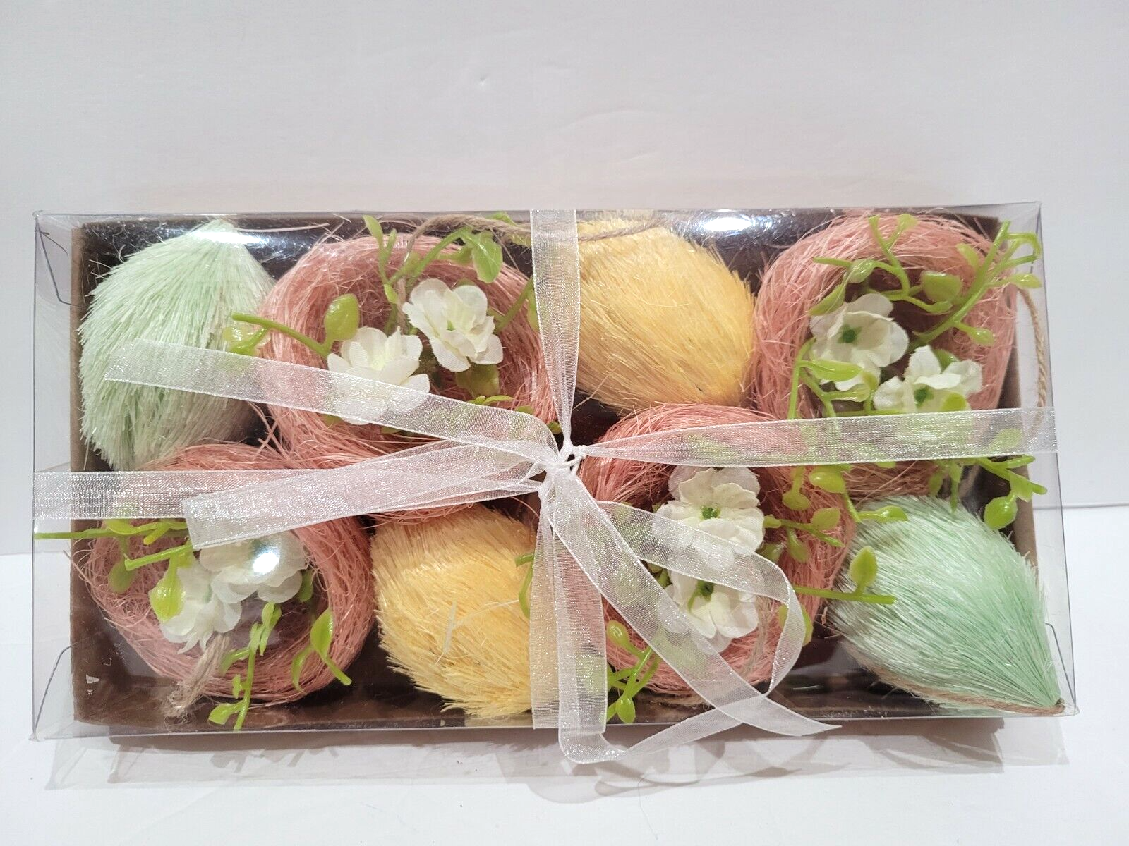 Easter Sisal Straw Natural Nest Eggs Garland Home Decor 5FT  - $27.71