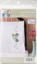 Tobin Stamped For Embroidery Pillowcase Pair 20&quot;X30&quot;-Bicycle - £15.55 GBP