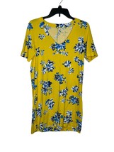 Draper James Women&#39;s T-Shirt Dress Floral V-Neck Summerall Hillsboro Size Medium - £17.55 GBP