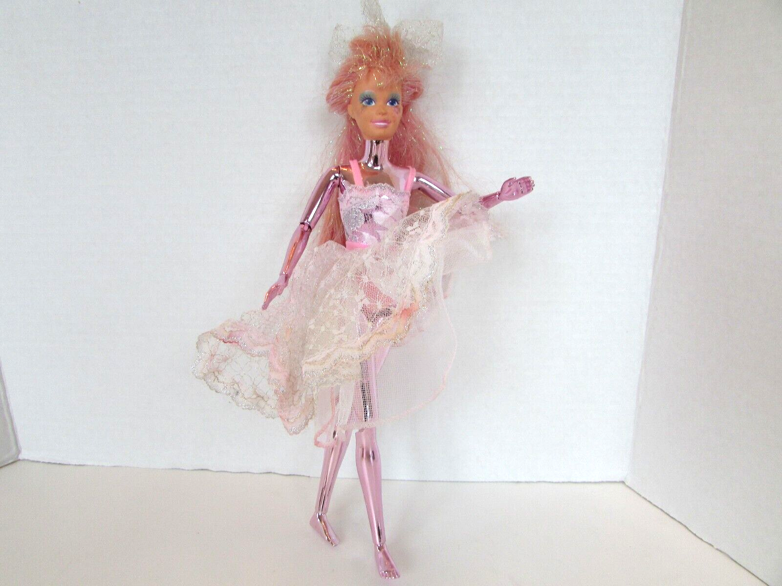 Primary image for MATTEL 1986 Spectra Doll Pink Metallic Pink Sparkle Hair Dress Lace Tie