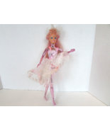 MATTEL 1986 Spectra Doll Pink Metallic Pink Sparkle Hair Dress Lace Tie - £19.68 GBP