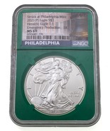 2021- (P) Silber American Eagle Notfall Produktion NGC MS69 Grün Halter T-1 - $104.11