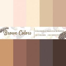 Whaline 150 Sheets 8.5 X 11 Inch Brown Card Stock Paper 10 Assorted Colo... - $35.38