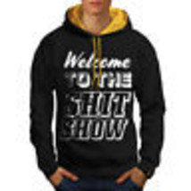 Wellcoda Welcome To Town Mens Contrast Hoodie, Funny Casual Jumper - £31.56 GBP