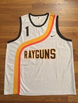 Authentic Nike Roswell Rayguns Baron Davis White Home Jersey 2XL XXL 52 rare - £236.31 GBP