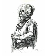 &#39;Mountain Man Dreams&#39; Signed Limited Edition Print by Carol Theroux 20x1... - $37.00