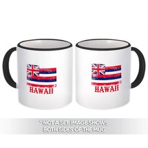 Hawaii : Gift Mug Flag Distressed Souvenir State USA Christmas Coworker - £12.70 GBP