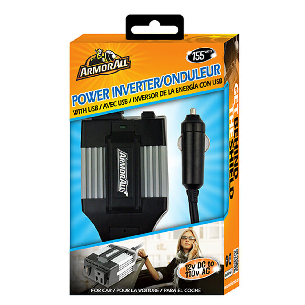 ArmorAll 155 Watt Power Inverter with USB (API8-0103) - $12.82