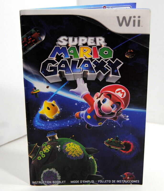 Primary image for Instruction Manual Only for Super Mario Galaxy Nintendo Wii, 2007 Video Game