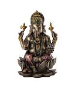 GANESHA LORD OF SUCCESS STATUE 7&quot; Hindu Elephant God HIGH QUALITY Bronze... - $65.56 CAD