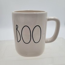 Rae Dunn &quot;BOO&quot; Halloween White Large Mug  - shiny - £7.17 GBP