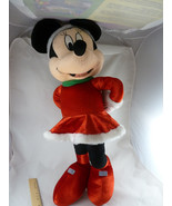Gemmy Minnie Mouse Disney Christmas 24” posed in Christmas dress and scarf - $54.25 CAD