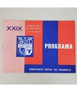 Vintage 1973 Venezuela Annual Assembly De Barquisimeto Program - £6.10 GBP