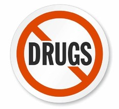 Drug Free Say No To Drugs Hard Hat Decal Hardhat Sticker Helmet Label H201 - £1.42 GBP+