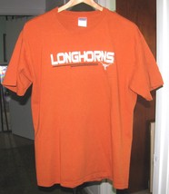 Burnt Orange Longhorns Cotton Tee Shirt Gildan Sz Large - £11.72 GBP