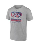 Chicago Cubs Baseball Heather Gray TShirt Majestic MLB Mens Size Large NEW - £8.65 GBP