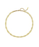 Twisted Stainless Steel Double Snake Chain Necklace - $41.62 CAD