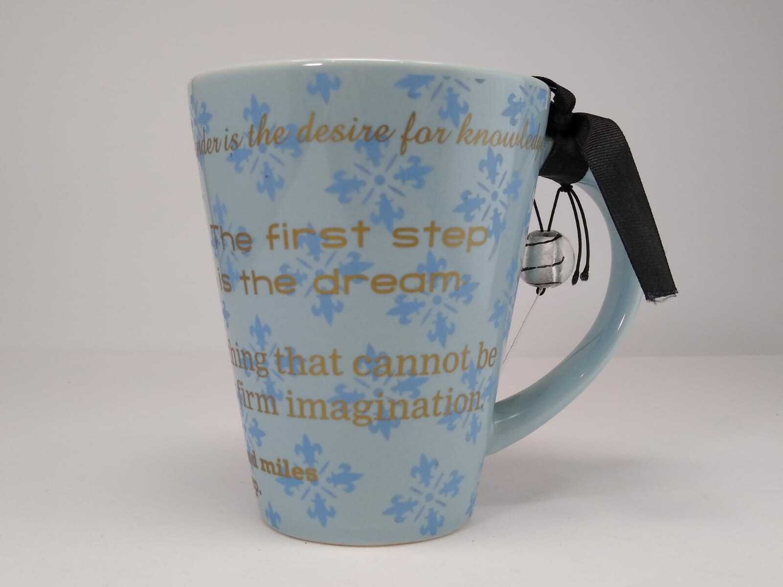 Target Home Mug CELEBRATE THE DAY Blue Inspirational Ceramic Coffee Tea Cup - $15.83