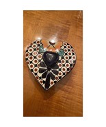 TALAVERA R.VENEGAS POTTERY HEART SHAPED TRINKET BOX SKU 416 - $9.66