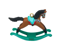 Miniature Rocking Horse Hallmark 1992 Christmas Ornament 5th in Series 1&quot; in Box - £12.94 GBP