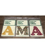 Freelance Iron-On Fabric Initials 3” Lot Of 3 “M” “A” x2 NOS Clothing MH JD - $182.05 MXN