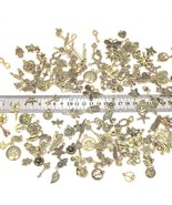 Gold Charms Set Bulk Jewelry Making Supplies Antiqued Assorted Lot Mixed... - £20.23 GBP