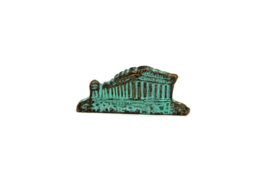 2.5&quot; Standing Acropolis Athens Parthenon Greece Bronze Tourist Art Deco Souvenir - £6.08 GBP