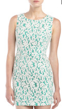 NWT Women&#39;s Tart Sleeveless &quot;Scarlet&quot; Crochet Lace Green/Ivory Dress Sz ... - £31.47 GBP