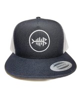 Fish Bones Mesh Adjustable Snapback Direct Embroidered Flat Bill Trucker Hat Cap - $27.22