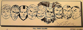 JOHN BYRNE  (DARKSEIDS ELITE) ORIG,PEN &amp; INK ARTWORK ELITE VILLIANS (DC ... - $1,484.99