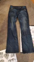 EUC VINTAGE 00&#39;s Chip Pepper Blue bobby baby Jeans Retro Wide Leg boot  32 x 32 - £21.22 GBP