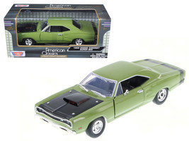 1969 Dodge Coronet Super Bee Green 1/24 Diecast Model Car by Motormax  - £32.93 GBP