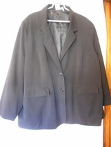 Roaman&#39;s Jacket Suit  Blazer Size 28W Black unstructured - $1,473.91 MXN