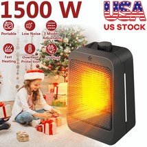 1500W Portable Electric Space Heater Mini Indoor Adjustable Thermostat W... - £43.25 GBP