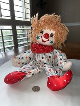 Vintage Poter wind up musical 1980s clown doll. Moving Head - £18.39 GBP