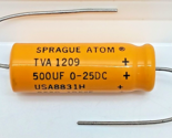 Sprague Atom Capacitor TVA 1209 500uF 0-25DC - £4.69 GBP