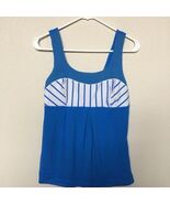 Lululemon drawstring tank sleeveless lined size 8 white blue - €20,74 EUR