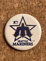 Vintage Seattle Mariners Pitchfork Logo Pinback Button Major League Baseball Mlb - £4.98 GBP