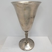 FB ROGERS Silverplate Wine Water Goblet 6.5” Twisted Rope Stem ITALY Ste... - $11.57