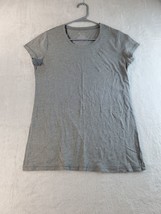 No Boundries T Shirt Womens Large Gray Knit Cotton Round Neck Short Sleeve - £5.11 GBP