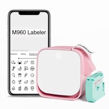 M960 Pink Label Makers,Portable Small Smartphone Labeler Maker,Multiple ... - $39.89