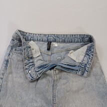 Divided H&M Women's Blue Cotton Rear Slit Denim Skirt Size 4 image 8