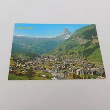 Switzerland Zermatt with Matterhorn Postcard Summer Alps Mountains 6&quot; x 4&quot; Town - $5.95