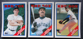 1988 Topps Traded Boston Red Sox Team Set of 3 Baseball Cards - $1.99